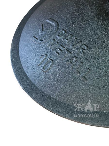 Казан чугунный узбекский 10 л WOK Davr Metall с алюминиевой крышкой DM10-4 фото