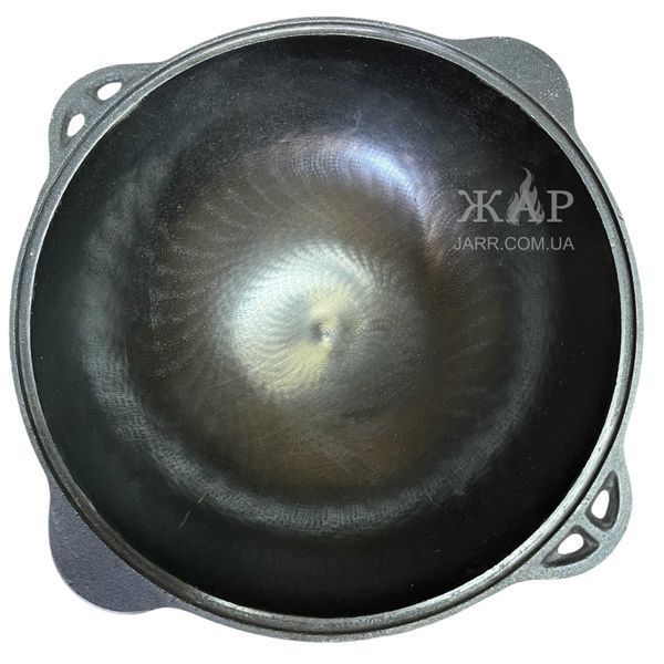 Казан чавунний узбецький 6 л WOK Davr Metall з алюмінієвою кришкою DM6-4 фото