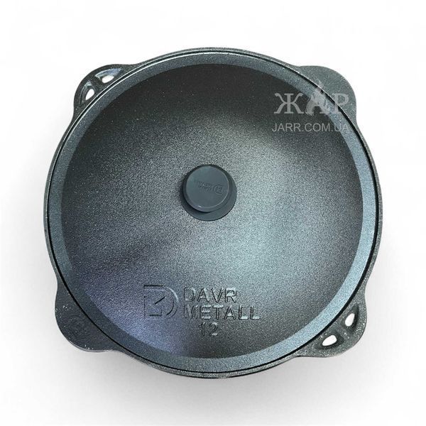 Казан чавунний узбецький 6 л WOK Davr Metall з алюмінієвою кришкою DM6-4 фото