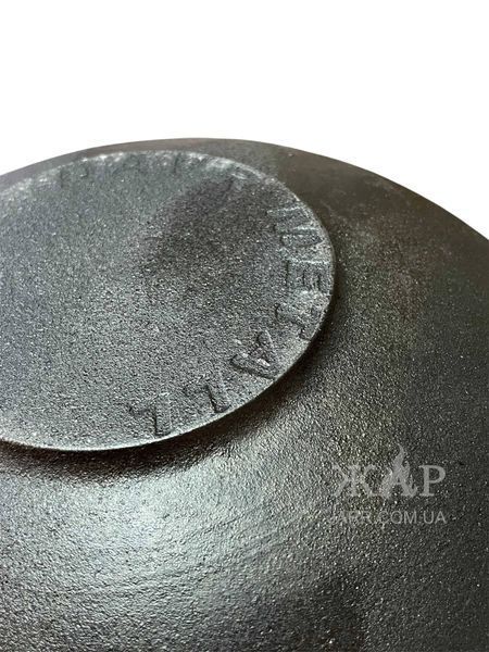 Казан чугунный узбекский 10 л WOK Davr Metall с крышкой-сковородой DM10-2 фото