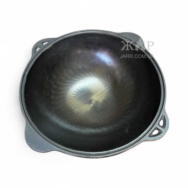 Казан чугунный узбекский 10 л WOK Davr Metall с крышкой-сковородой DM10-2 фото