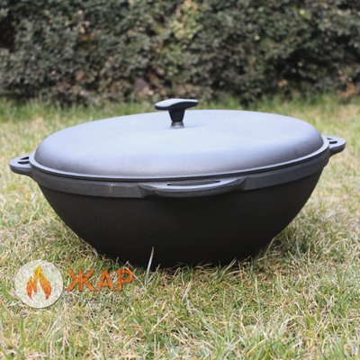 Казан чугунный азиатский 8л WOK Ситон с крышкой wok8ch фото