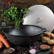 Казан чавунний узбецький 12 л WOK "Наша Майстерня" з алюмінієвою кришкою